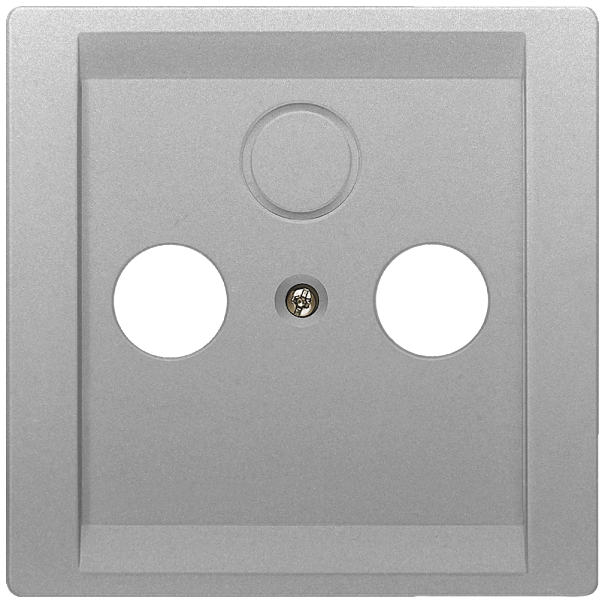 DELTA style cover plate for TVRFSAT 2- and 3-hole, platinum metallic