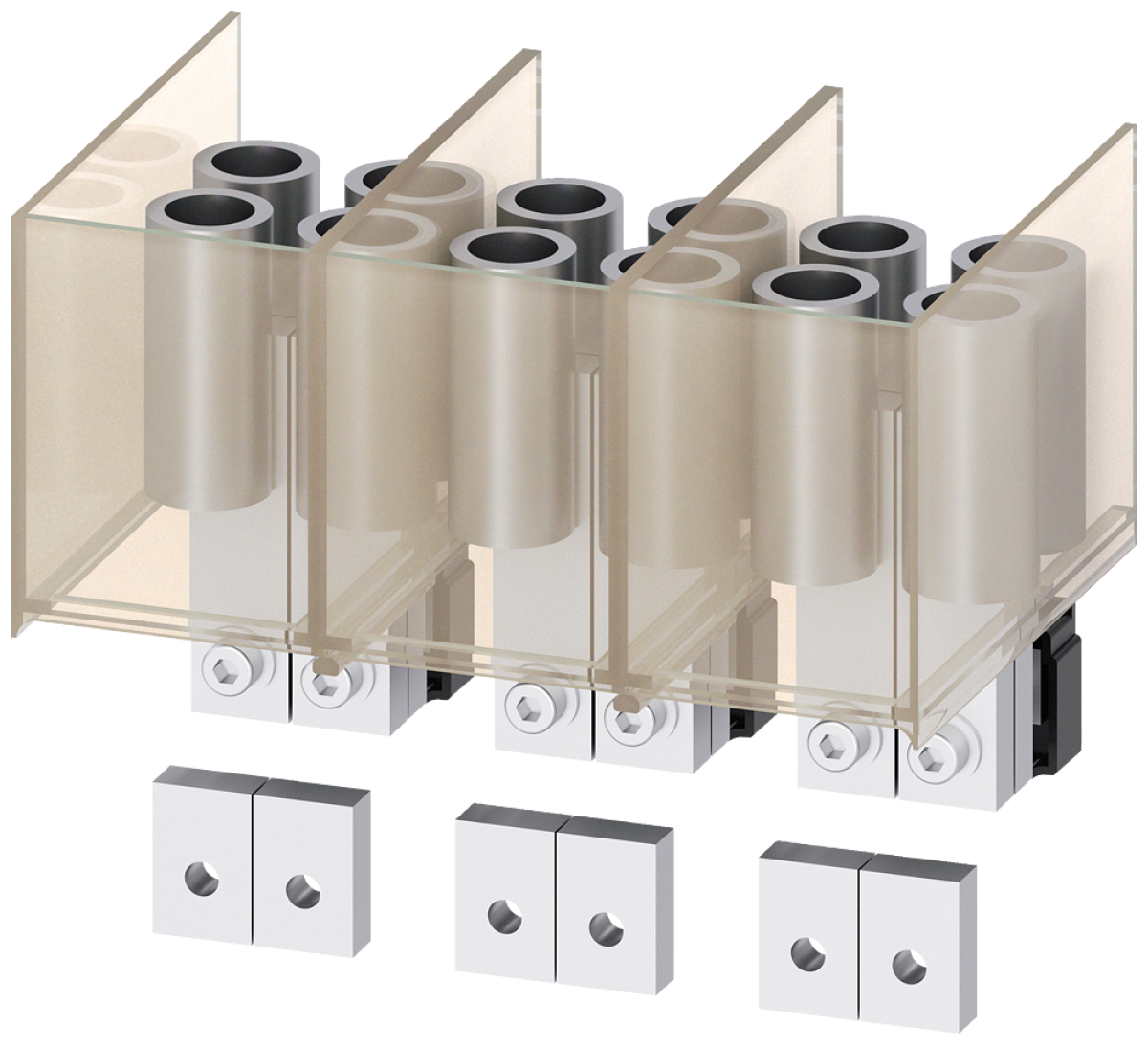 cable lug connection 3-pole 12 cable lugs 500 kcmil incl. terminal cover acce...