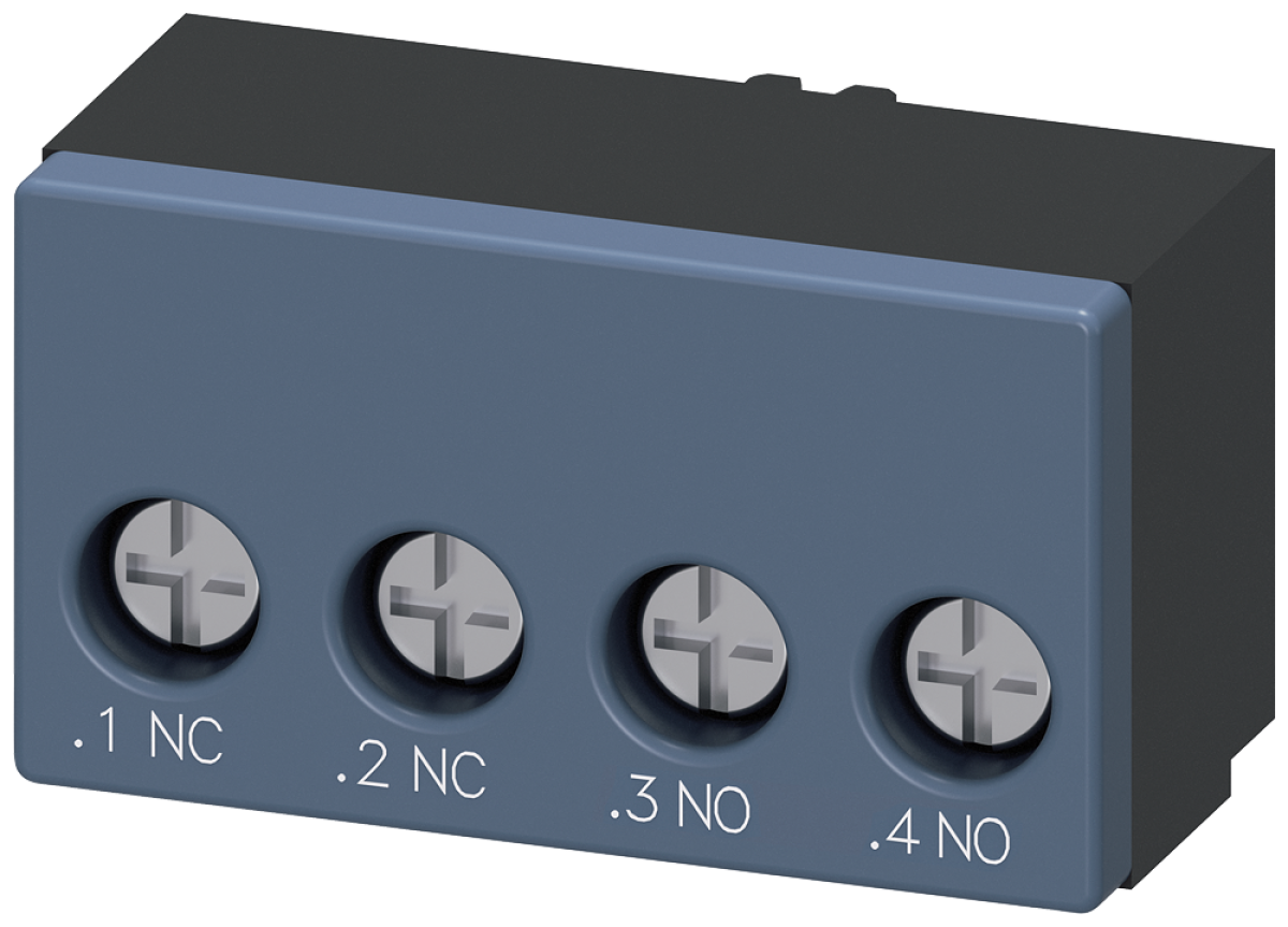 Auxiliary switch 1 NC contact 1 NO contact Connection control circuit screw ...