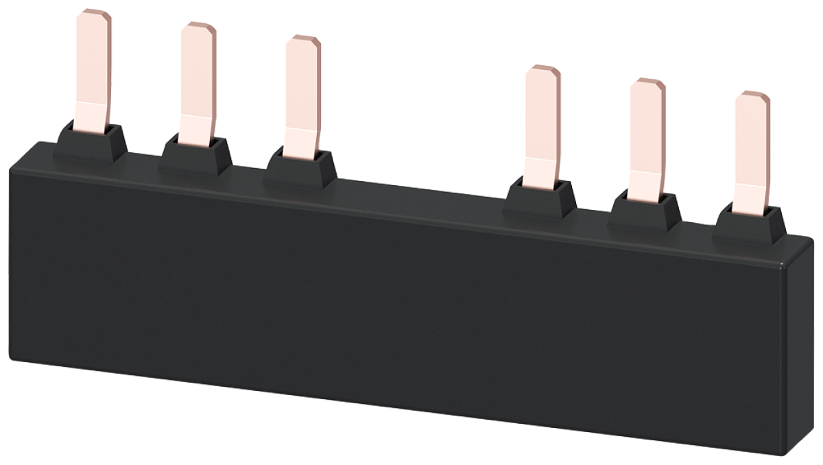 3-ph. busbar for 2 circuit breakers S2 modular spacing 75 mm