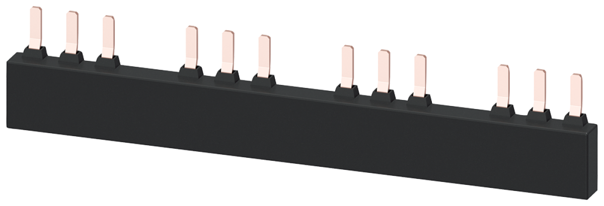 3-ph. busbar for 4 circuit breakers S2 modular spacing 75 mm