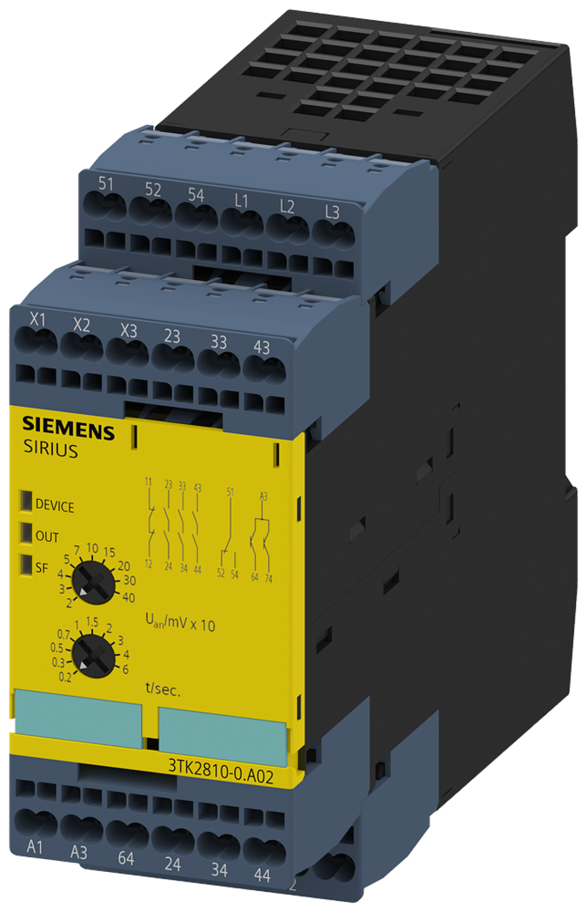 Safety switching device safety-oriented standstill monitoring, 230 V AC