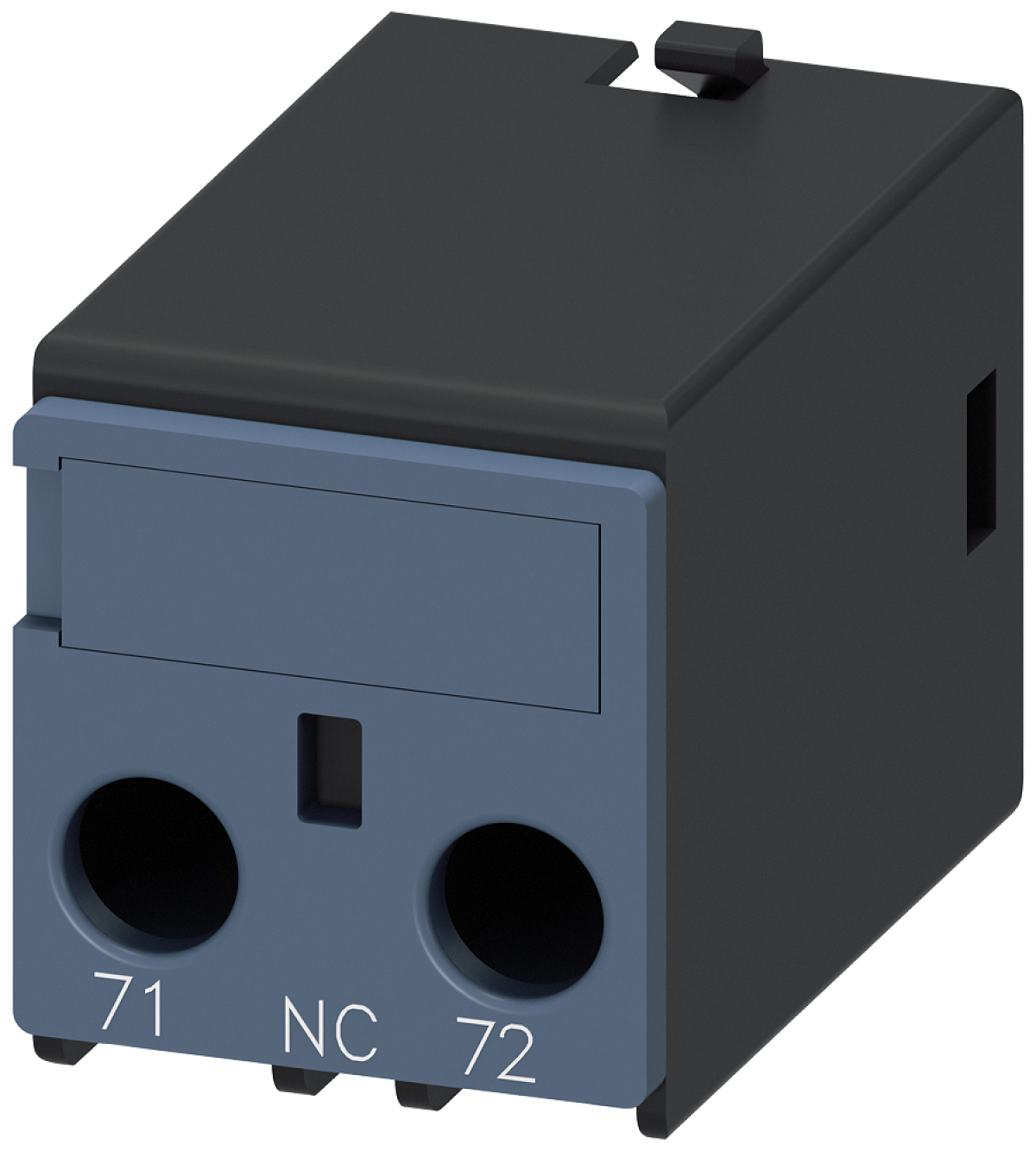Auxiliary switch 1 NC, current path 1 NC, connection from below