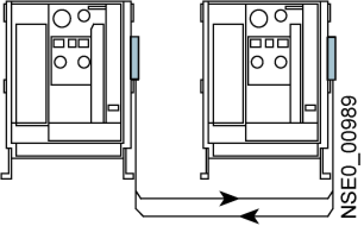 Mutual mechanical interlocking with Bowden cable 2 m for fixed-mounted circui...