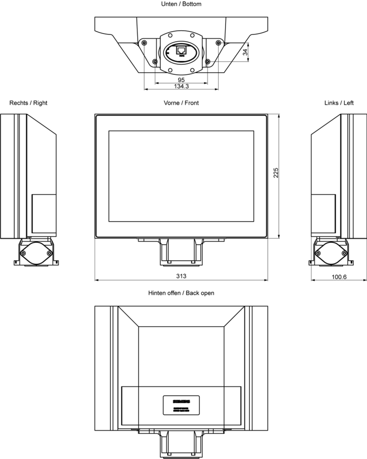 SIMATIC IPC IFP1200 V2 PRO 12" multi-touch, extended, stand