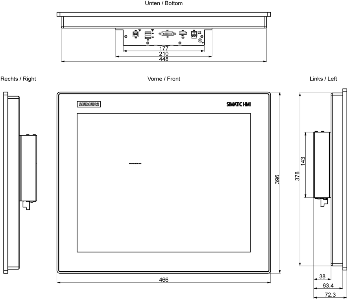 SIMATIC IPC SIMATIC IFP1900 V2 Standard 54 19" multi-touch