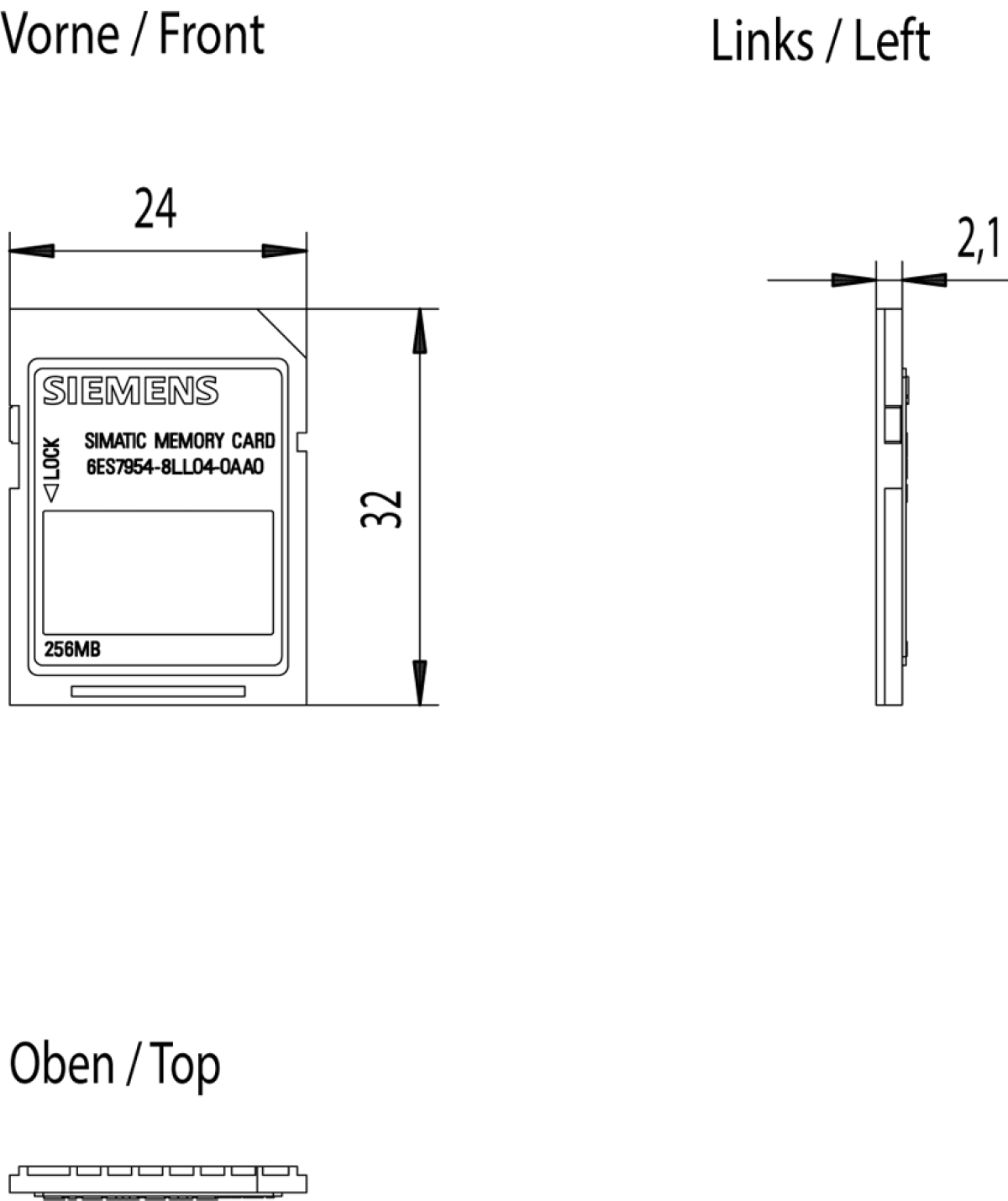 SIMATIC S7 Memory card 256 MB For S7-1x00 CPU