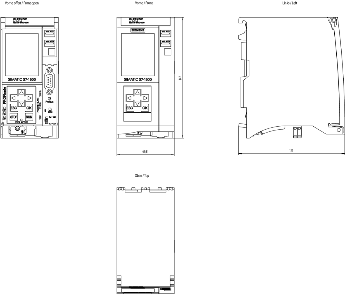 SIMATIC S7-1500 CPU 1516F-3 PNDP