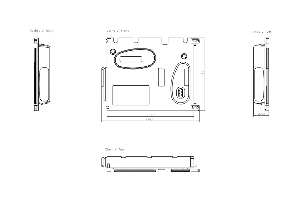 Backplane bus module 155 mm for ET 200 PRO frequency converter