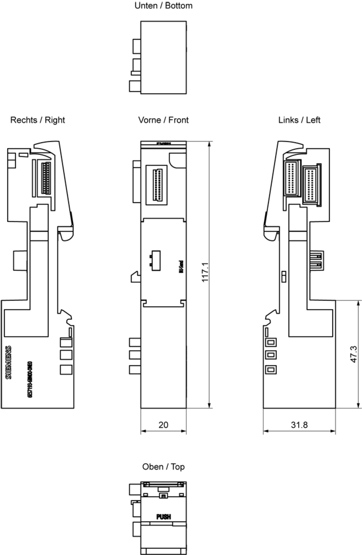 SIMATIC ET 200SP BU-Send For station extension via ET connection