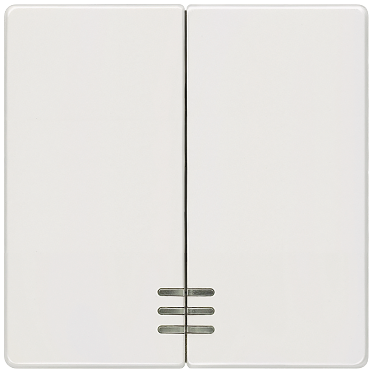 DELTA i-system rocker double with window for two-circuit switch, titanium white