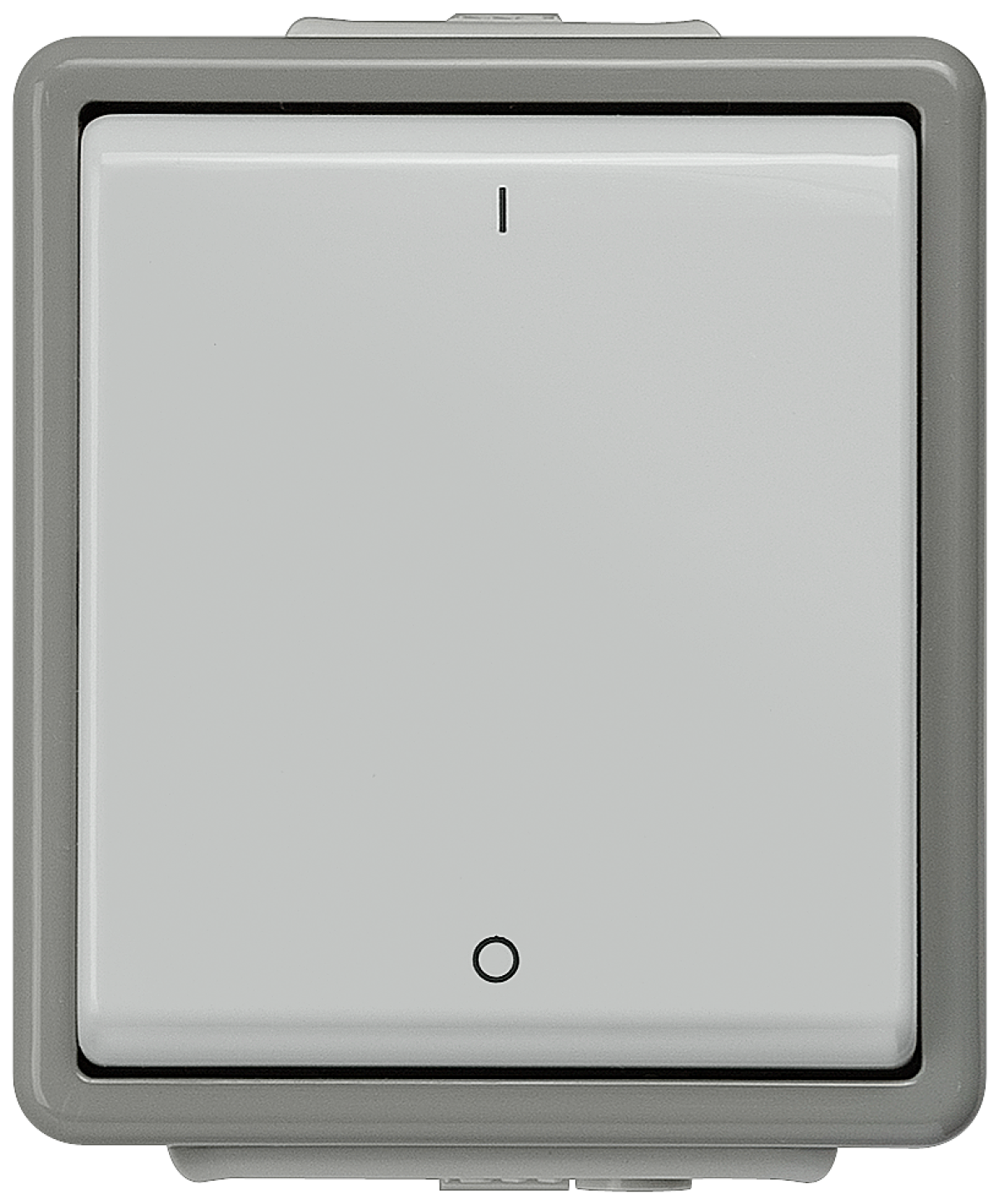 DELTA fläche IP44 surface-m. OFF switch with IO symbols, 2-pole