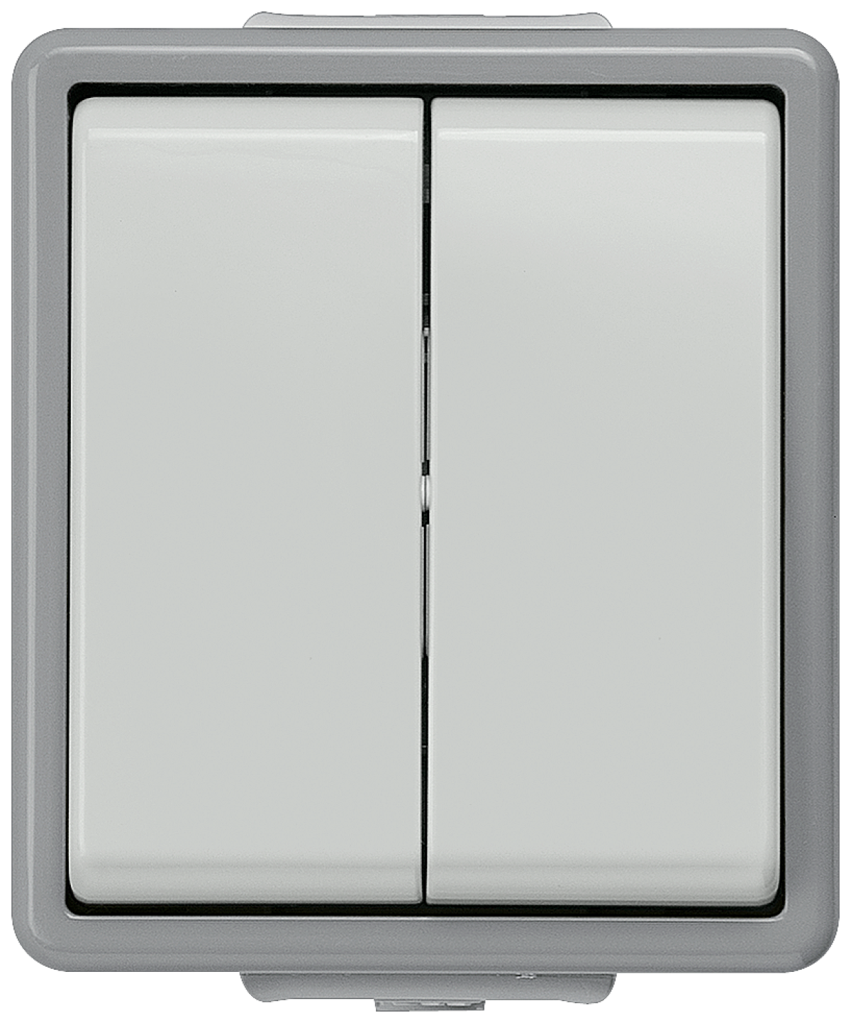 DELTA fläche IP44 surface-m. two-circuit switch