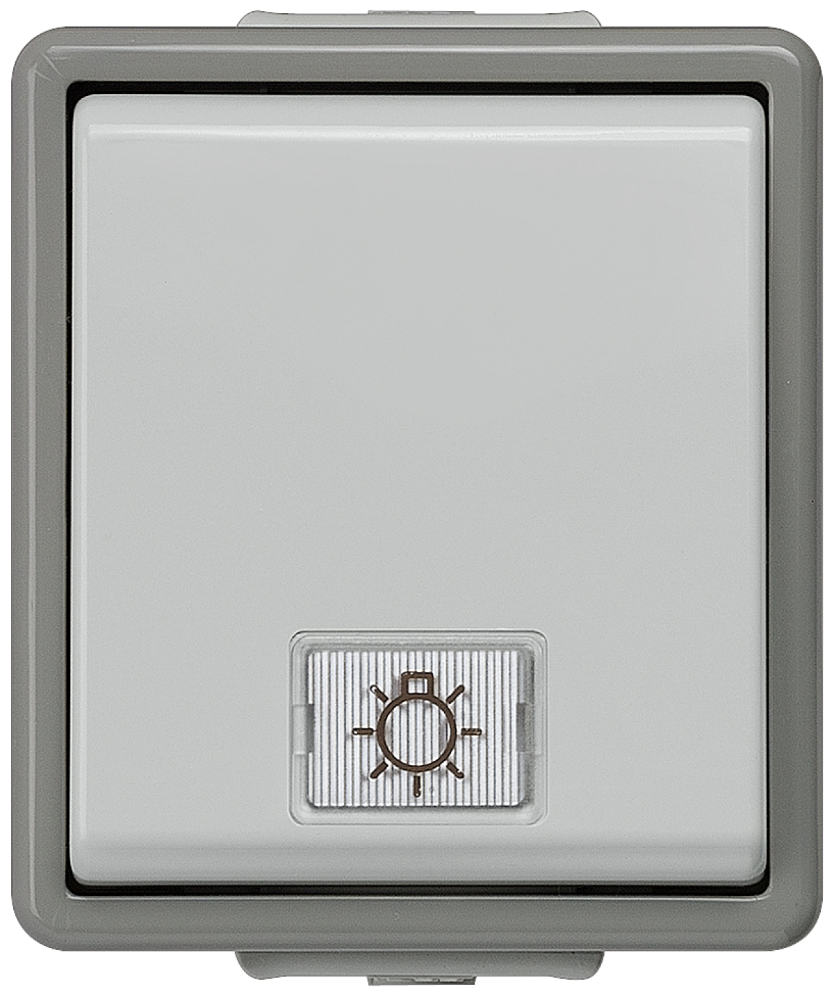 DELTA fläche IP44 surface-m. OFF switch with window and LED insert