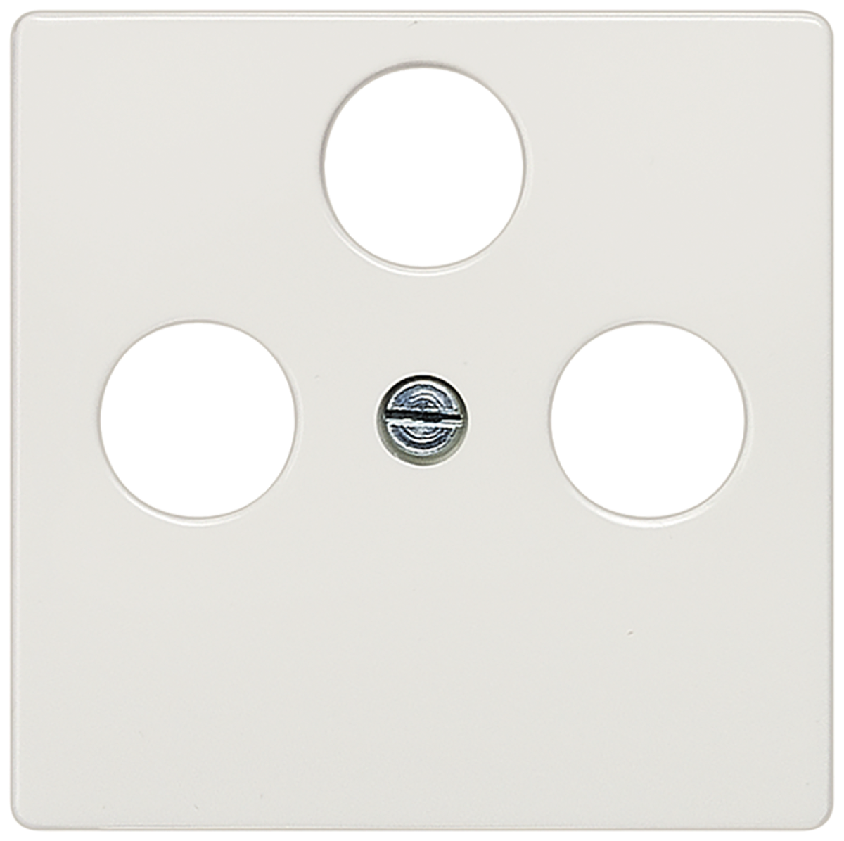 DELTA i-system cover plate for TVRFSAT 3-hole, titanium white