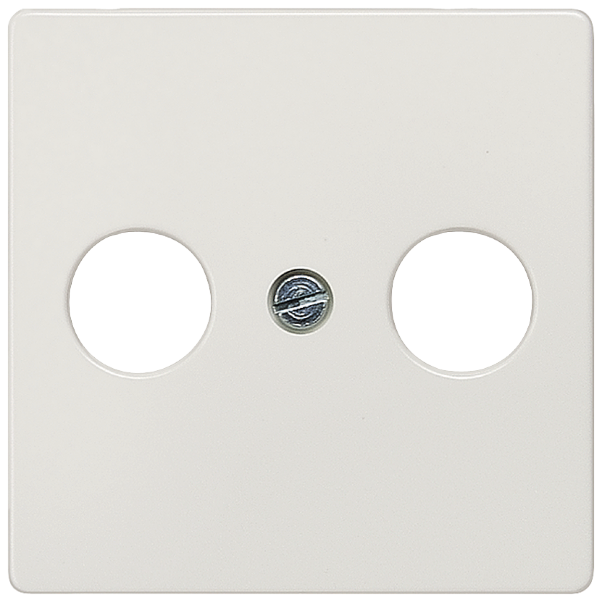 DELTA i-system cover plate for TVRFSAT 2-hole, titanium white