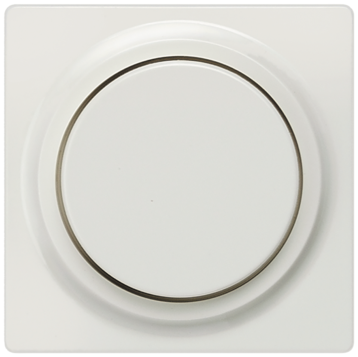 DELTA i-system cover plate for dimmer with rotary knob, titanium white