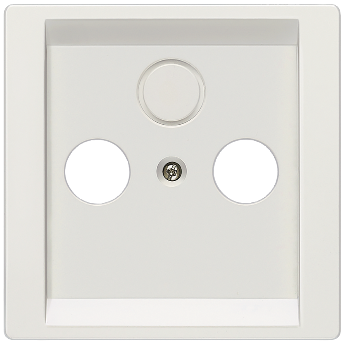DELTA style cover plate for TVRFSAT 2- and 3-hole, titanium white