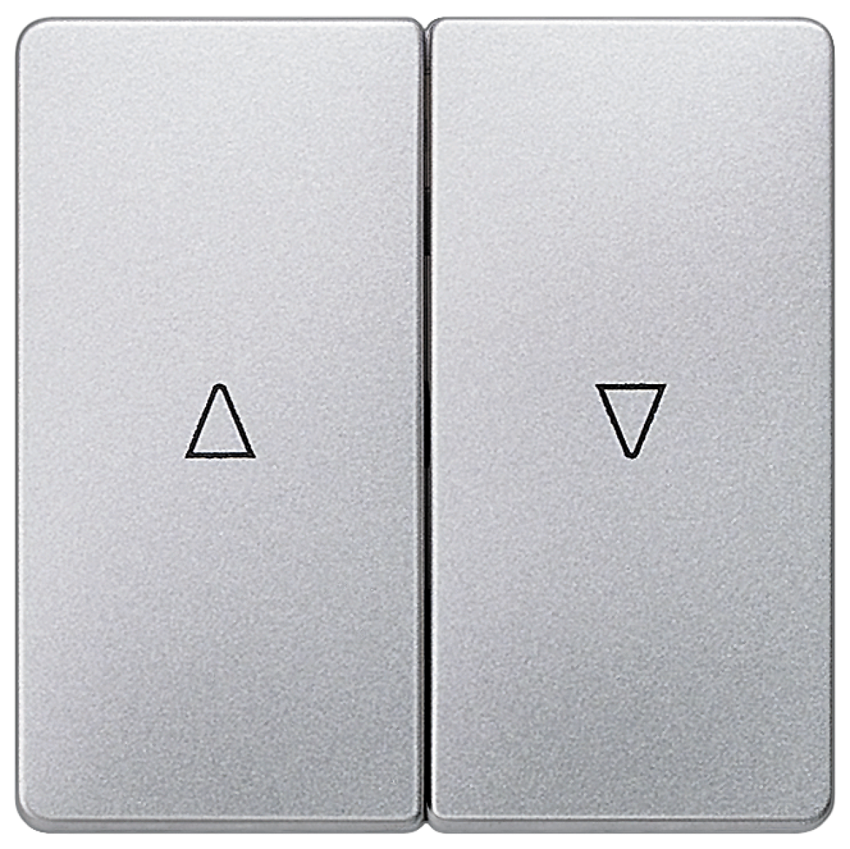 DELTA i-system rocker double with shutterblind UpDown symbols, aluminum met...