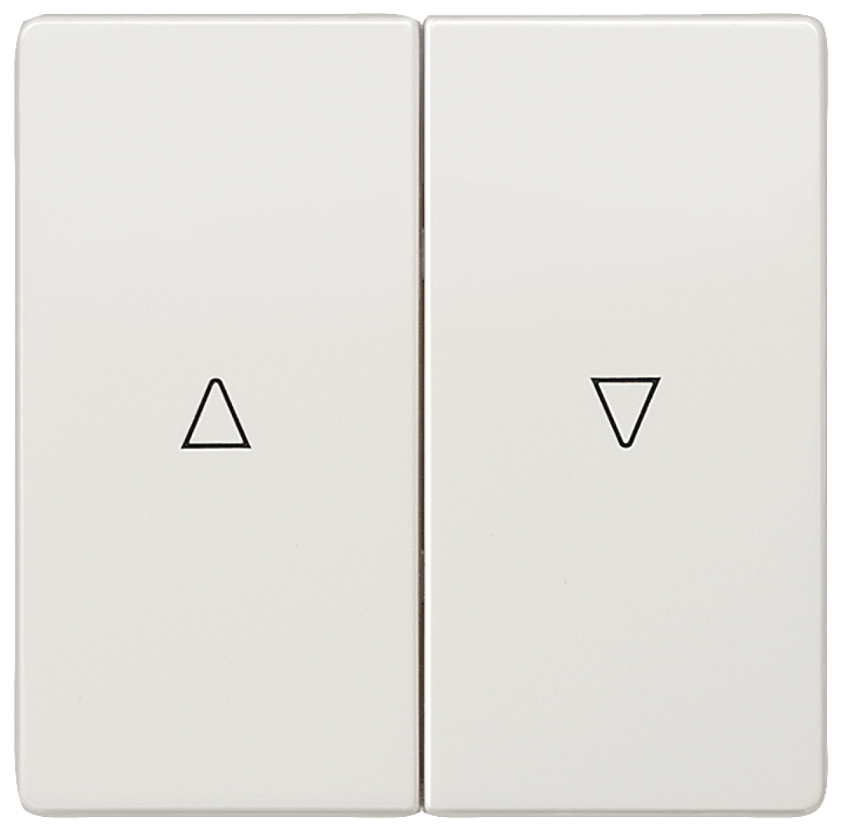 DELTA style rocker double with shutterblind UpDown symbols, platinum metallic