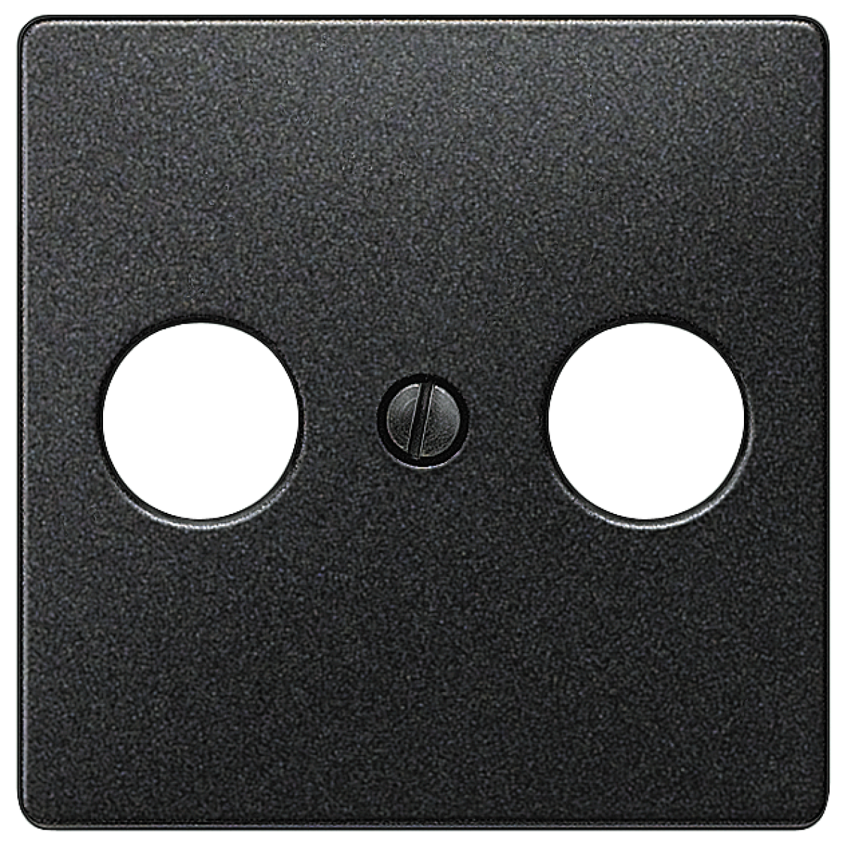 DELTA i-system cover plate for TVRFSAT 2-hole, carbon metallic