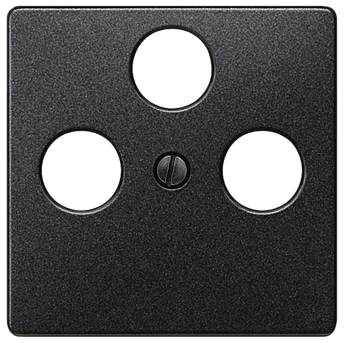 DELTA i-system cover plate for TVRFSAT 3-hole, carbon metallic