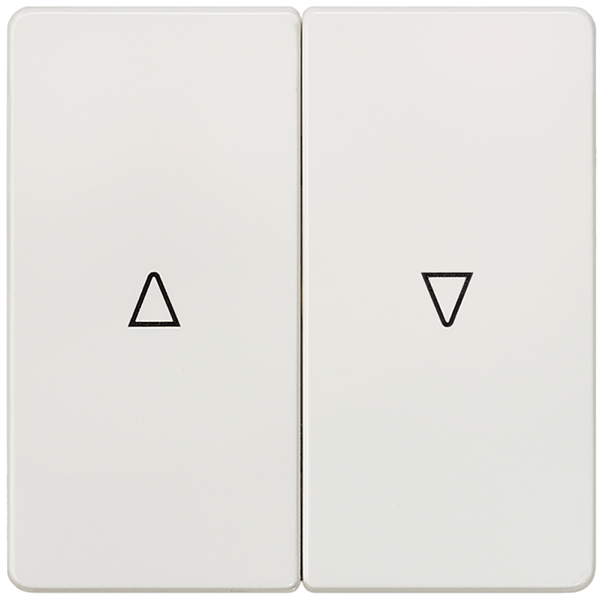 DELTA i-system rocker double with shutterblind UpDown symbols, titanium white
