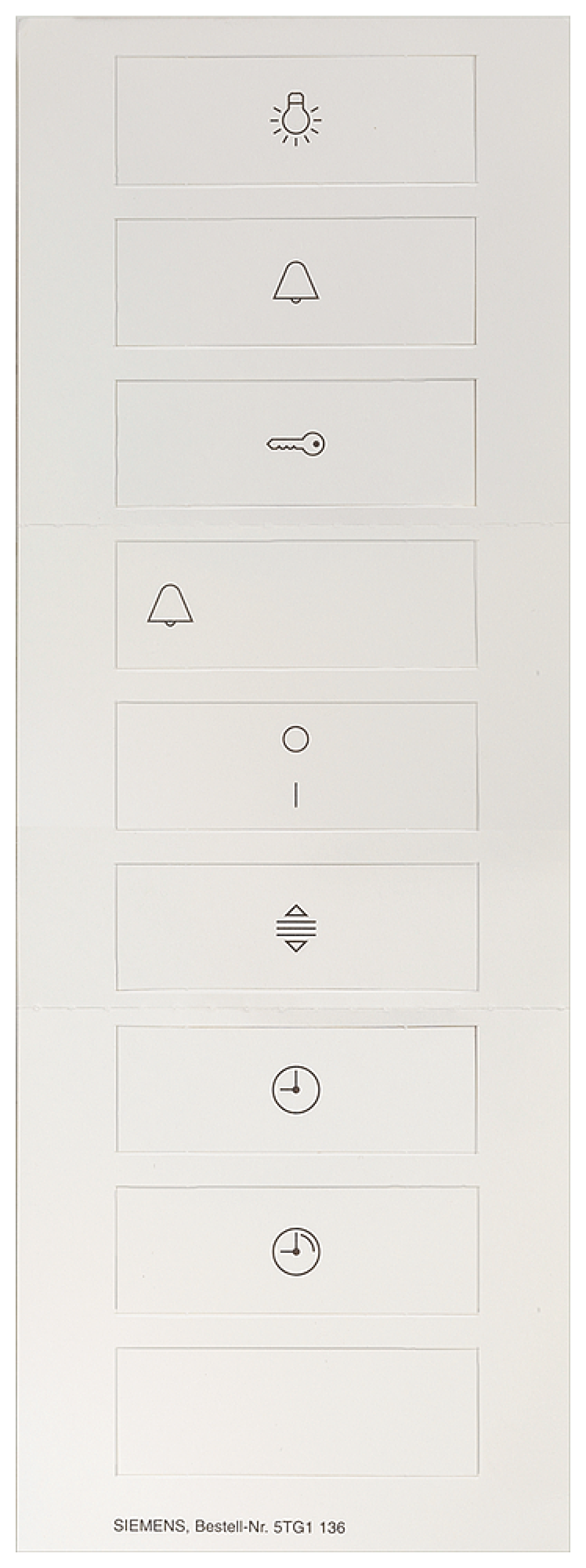 DELTA i-system sheet of pictographs for single rocker with labeling field