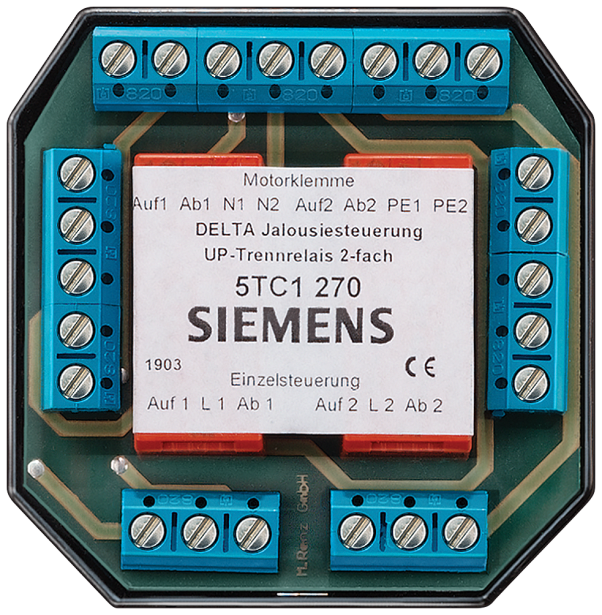DELTA shutterblind control flush-m. isolating relay, double, with individual...