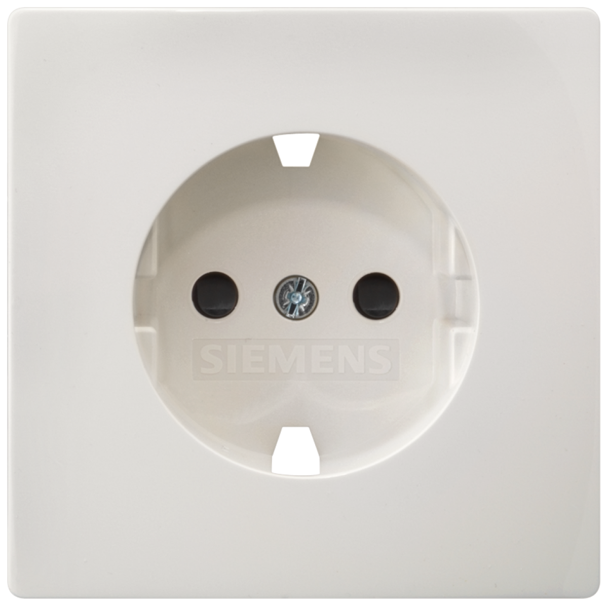 DELTA style socket cover with increased touch protection, platin. met., wo i...