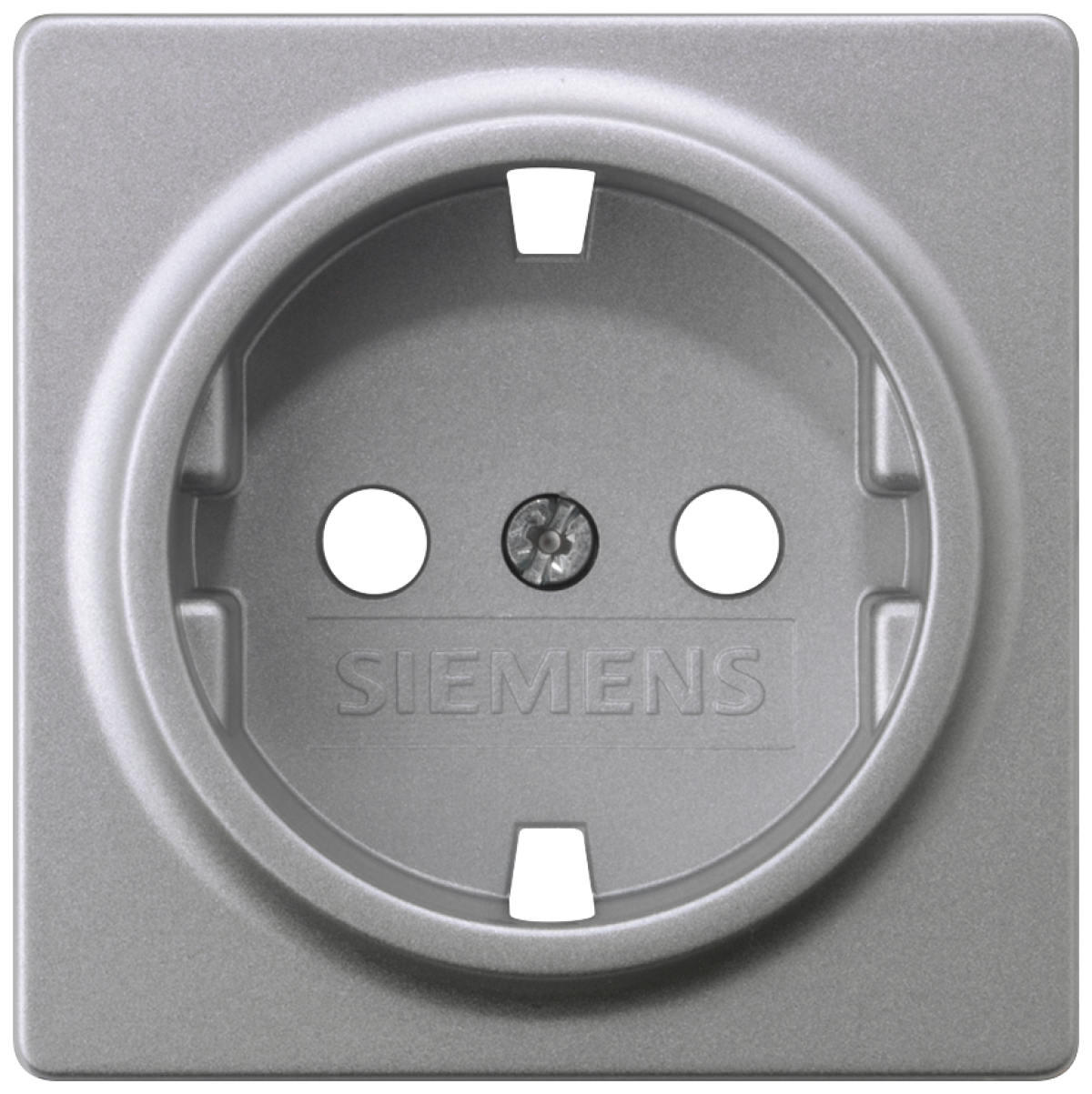 DELTA vita, aluminum-metallic cover plate 55 x 55 mm for SCHUKO socket outlets