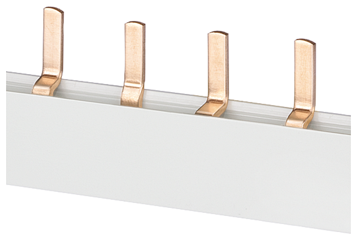 Pin busbar, 16 mm² connection 3 x 4-phase safe to touch