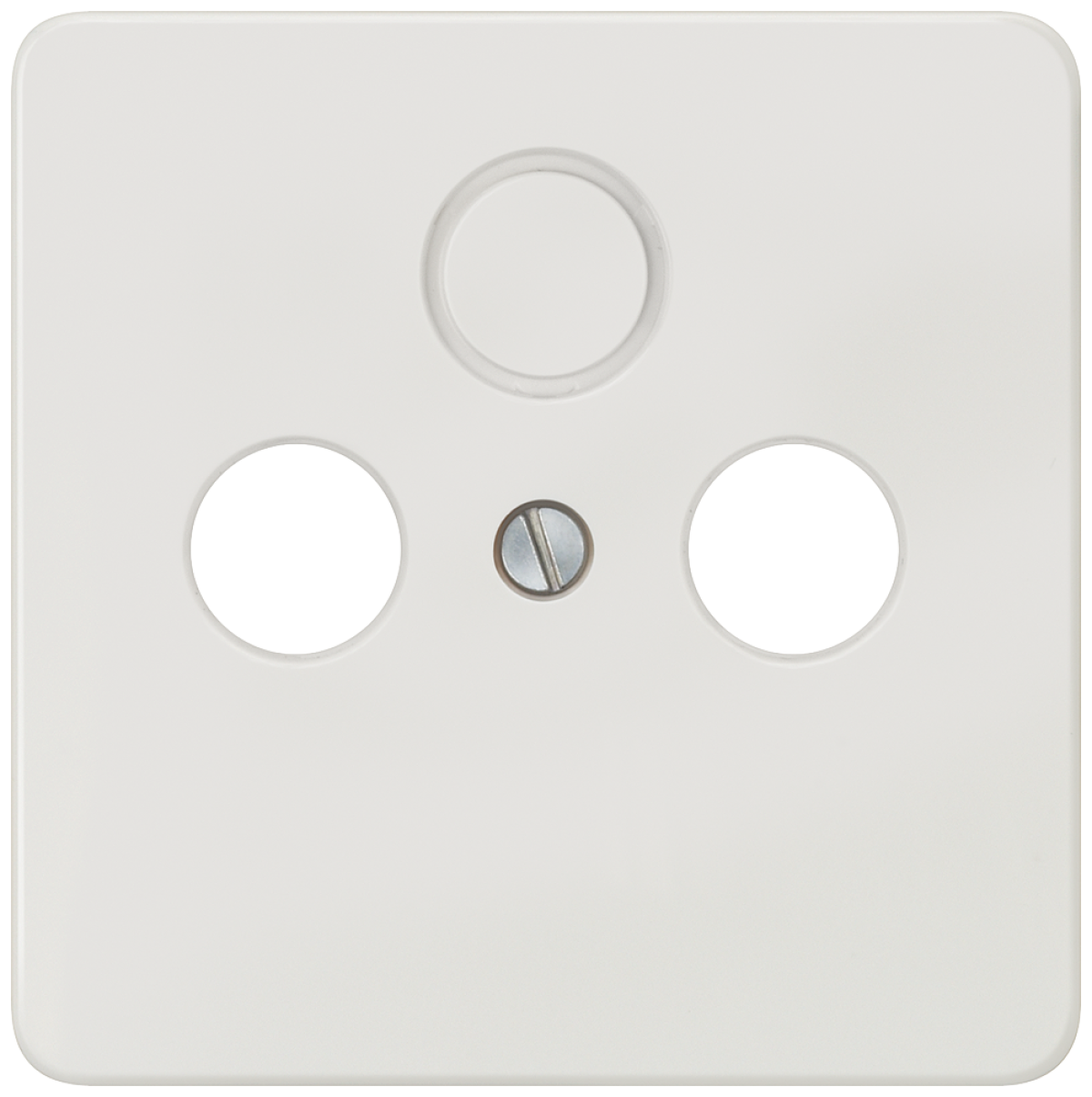 DELTA profil cover plate for TVRFSAT 2- and 3-hole, silver