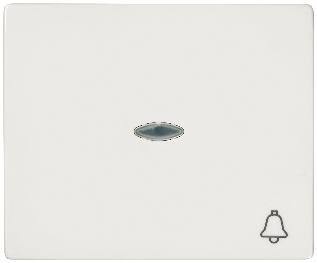 IRIS Rocker switch with transparent window with symbol bell polar white