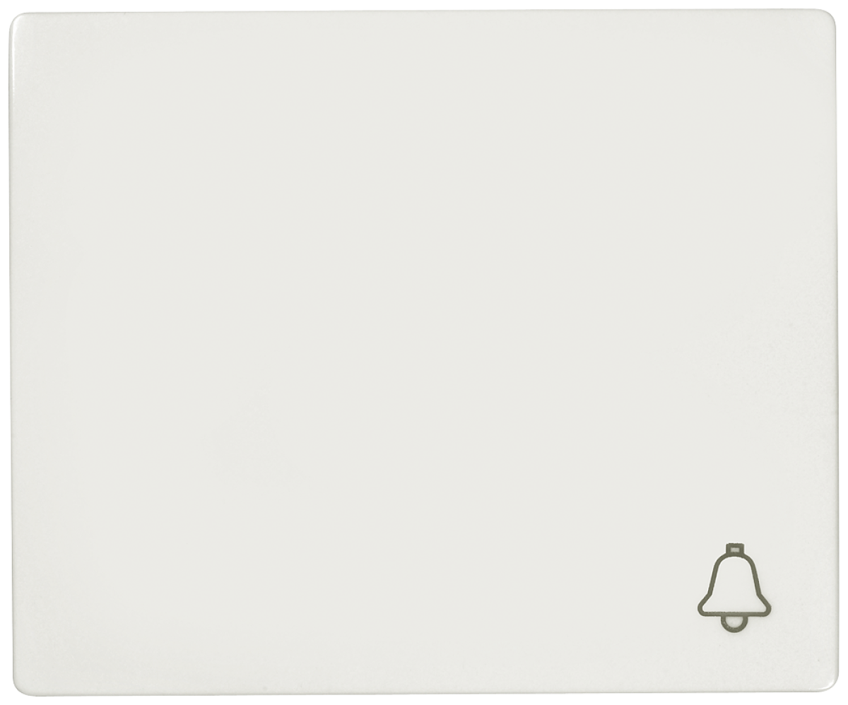 IRIS Rocker switch with symbol bell polar white