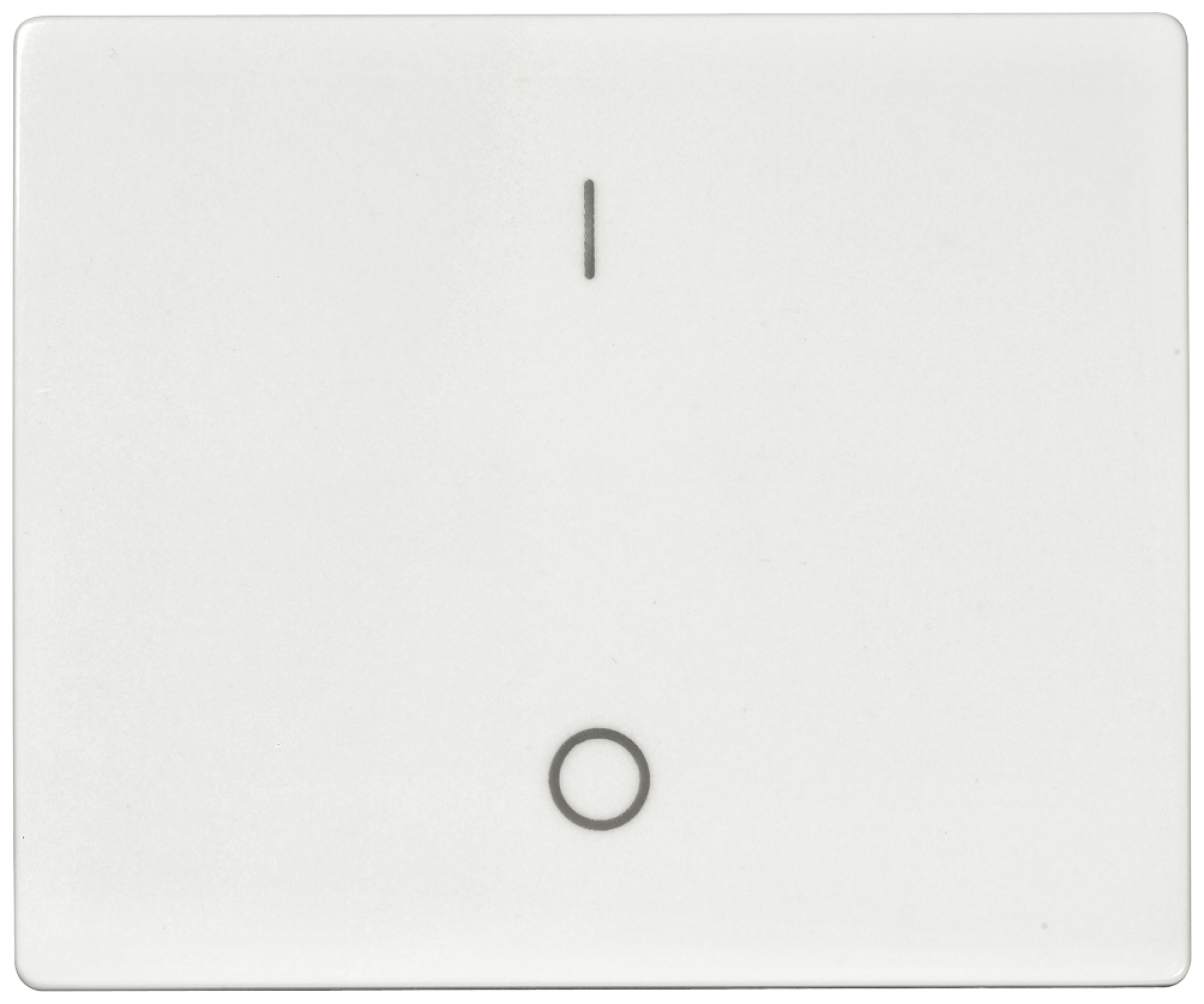 IRIS Rocker switch with symbols IO for OFF switch 2-pole, 3-pole polar white