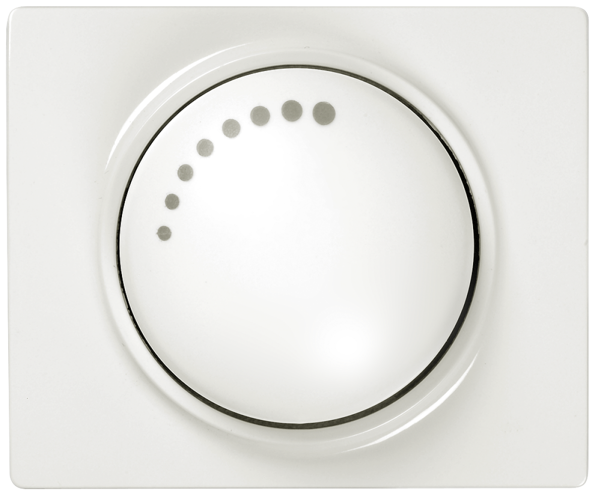 IRIS Cover plate for dimmer with rotary knob polar white