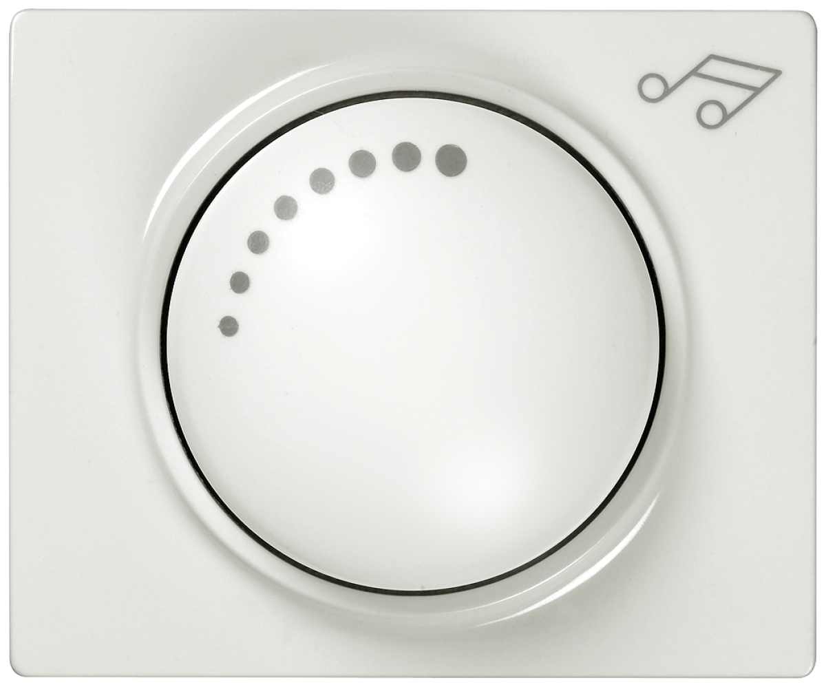 IRIS Cover plate for Loudspeaker socket with potentiometer polar white