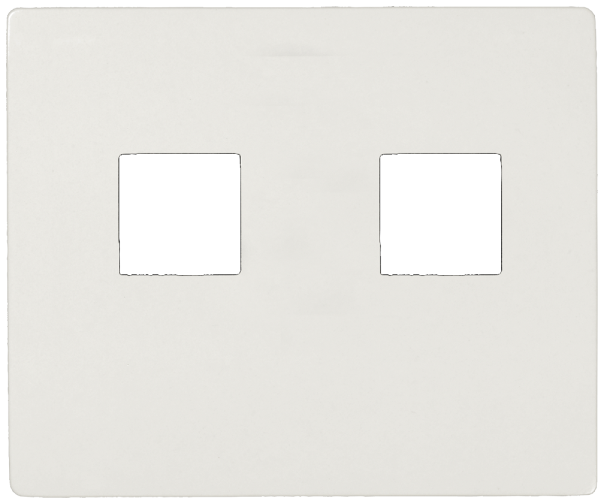 IRIS Cover plate for Telephone socket 2-fold with screw terminals Polar white