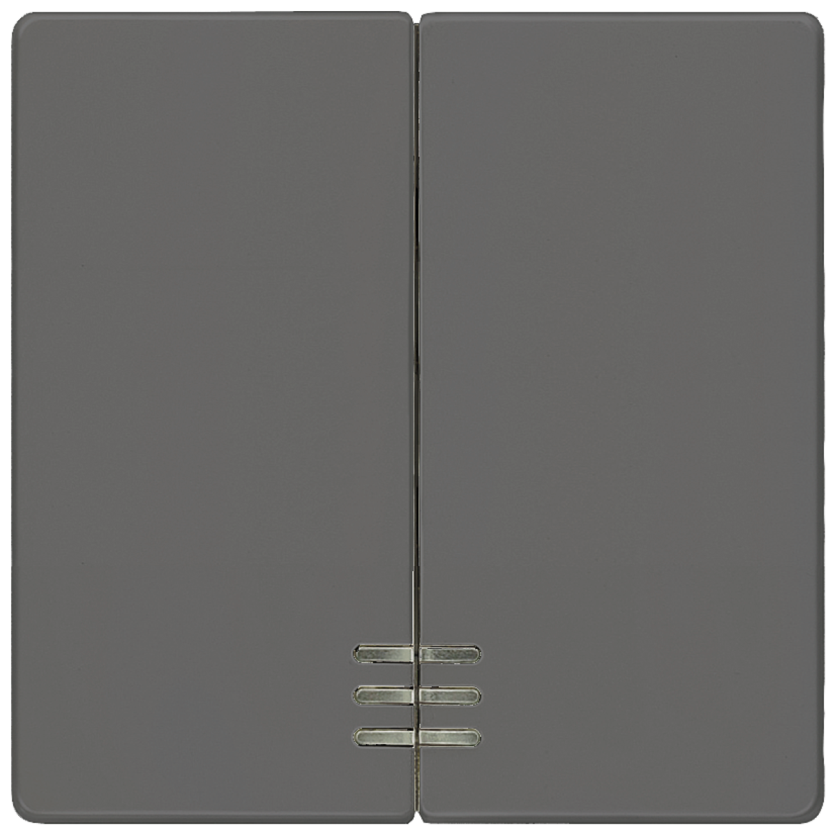 DELTA i-system rocker double with window for two-circuit switch, carbon metallic