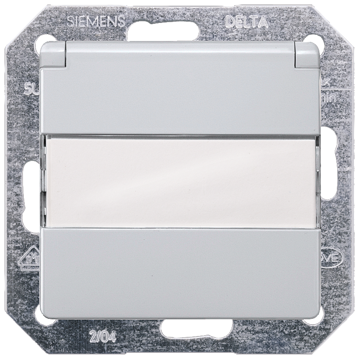 DELTA i-system socket outlet with hinged lidlabeling field and incr. touch p...