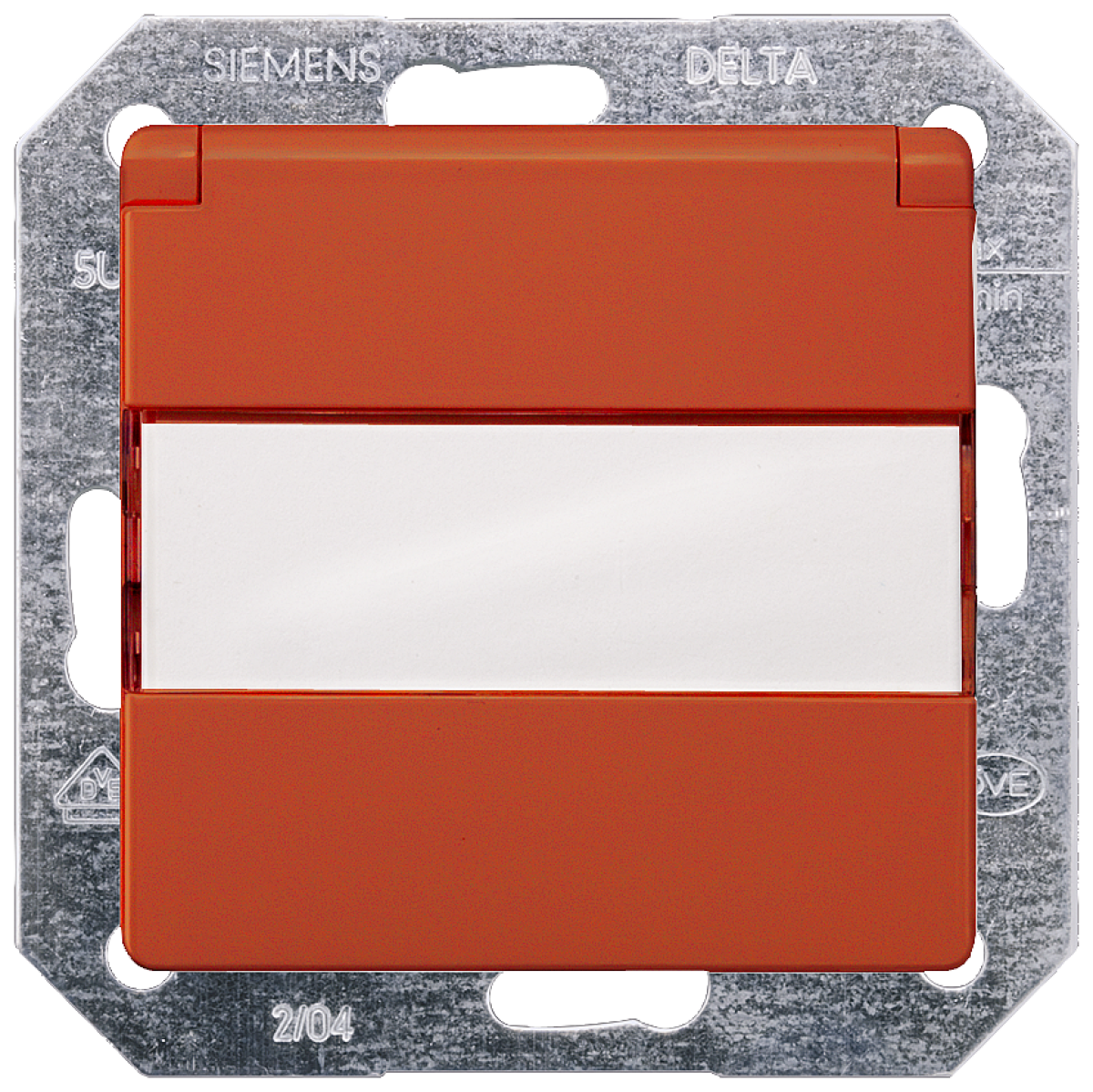 DELTA i-system socket outlet with hinged lidlabeling field and incr. touch p...