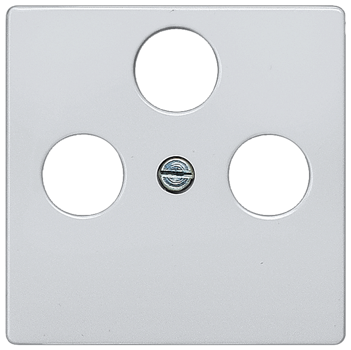 DELTA i-system cover plate for TVRFSAT 3-hole, aluminum metallic