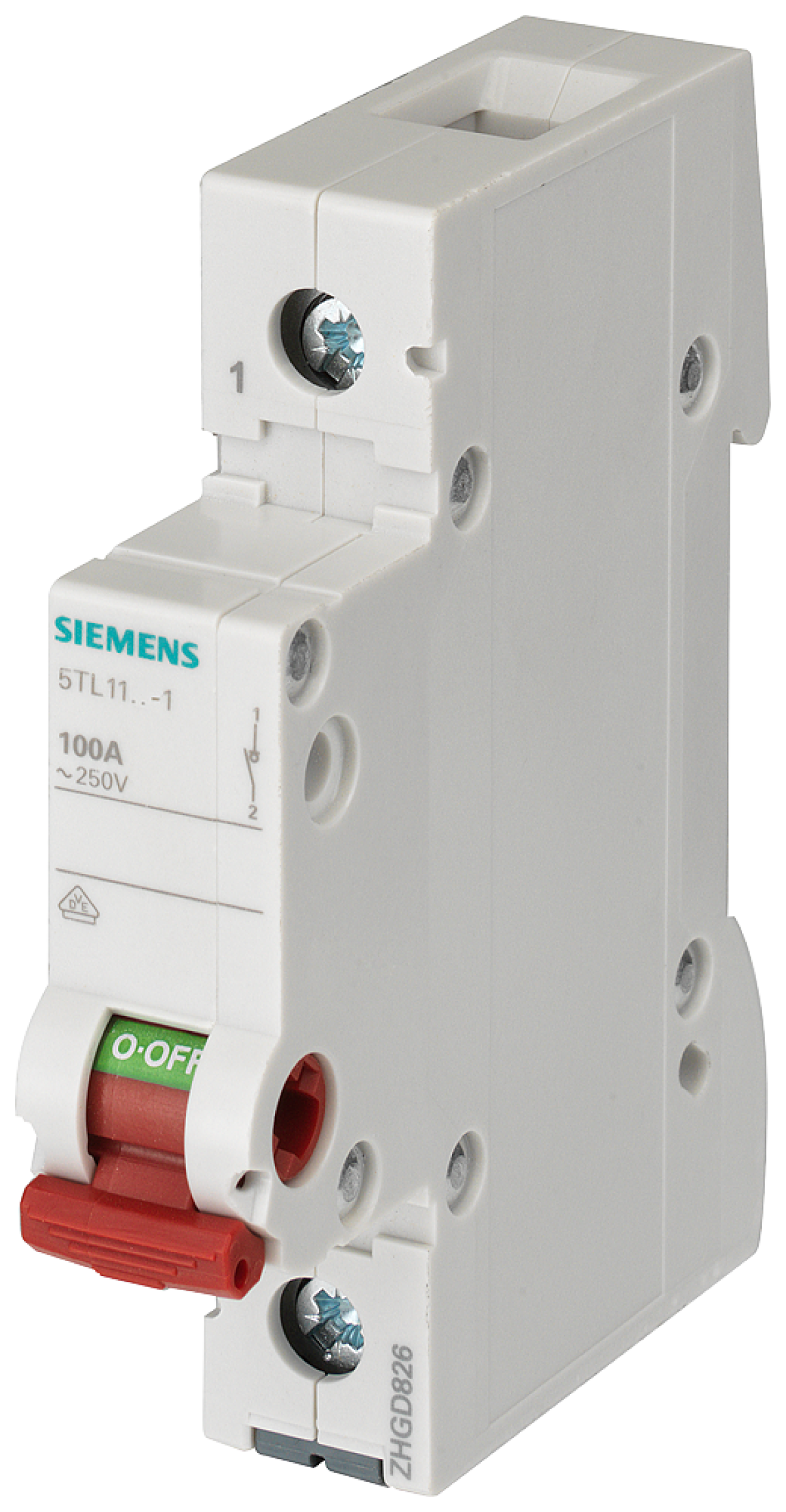 OFF switch 100 A 1-pole, with red handle