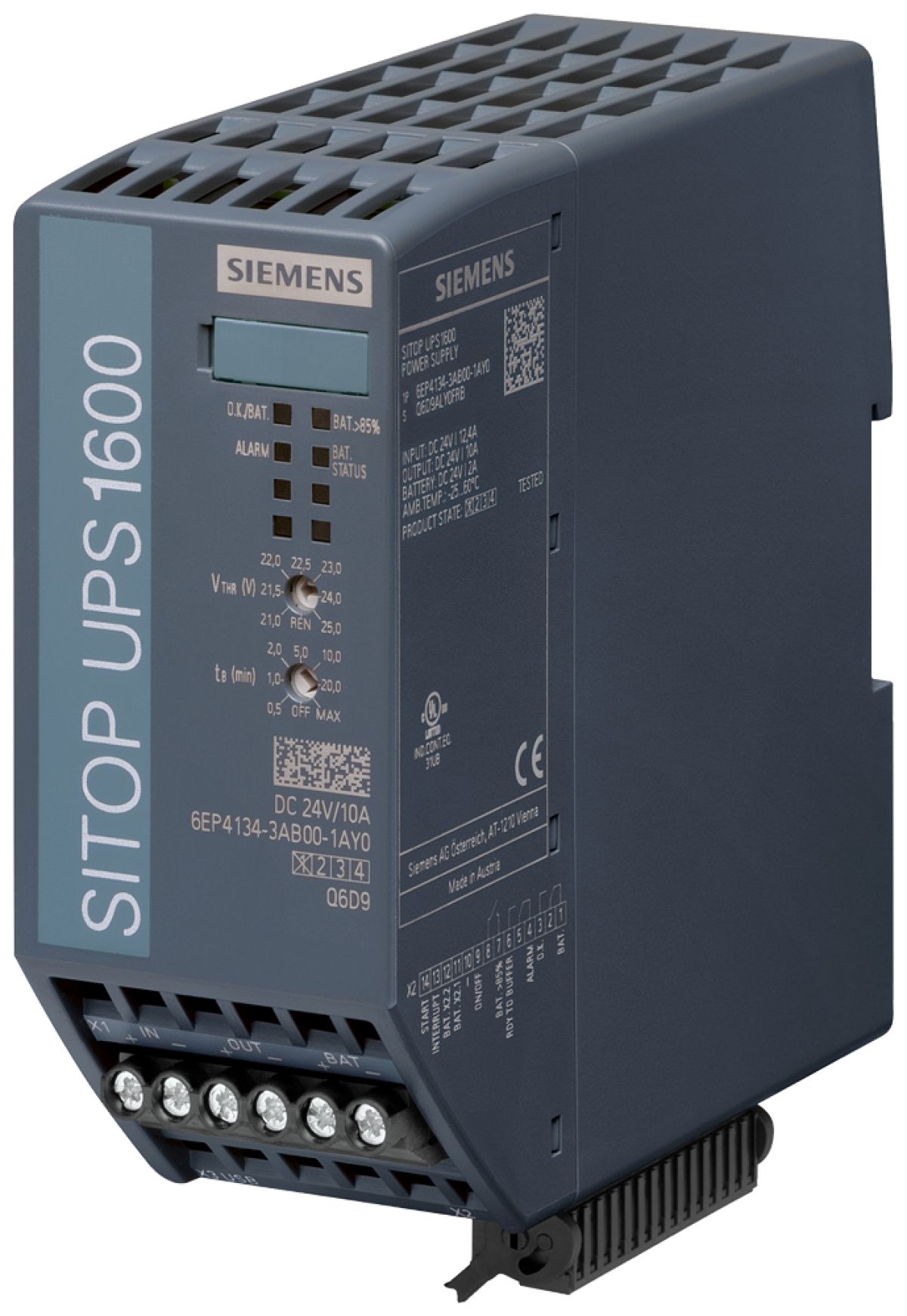 Uninterruptible power supply SITOP UPS1600, 24 V DC10A with USB