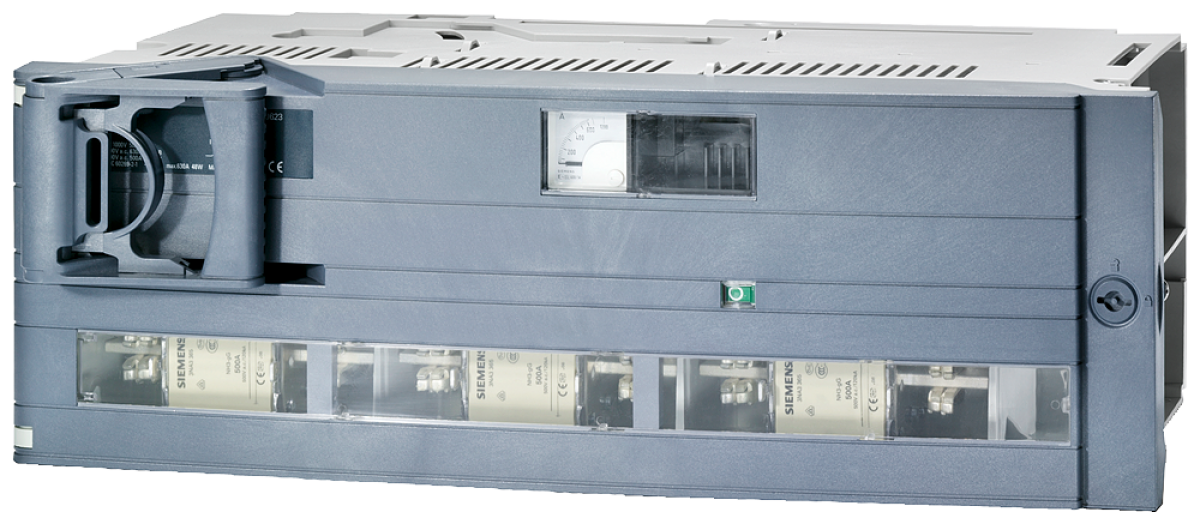 Switch disconnector with fuses In-line design, pluggable NH3 630 A, 4-pole St...