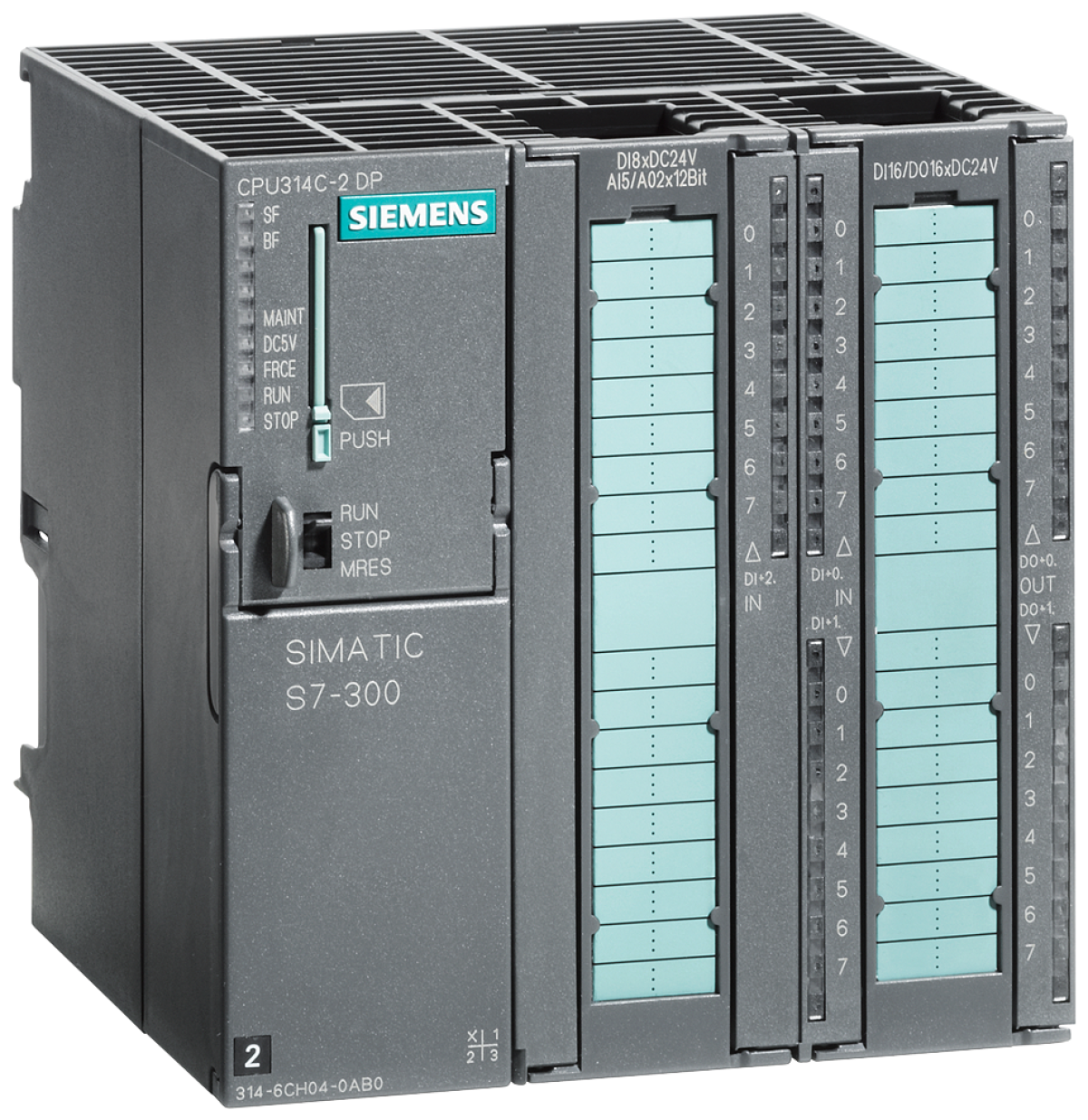 SIMATIC S7-300 CPU 314C-2 DP 24DI  16DQ  5AI  2AQ, 192 KB