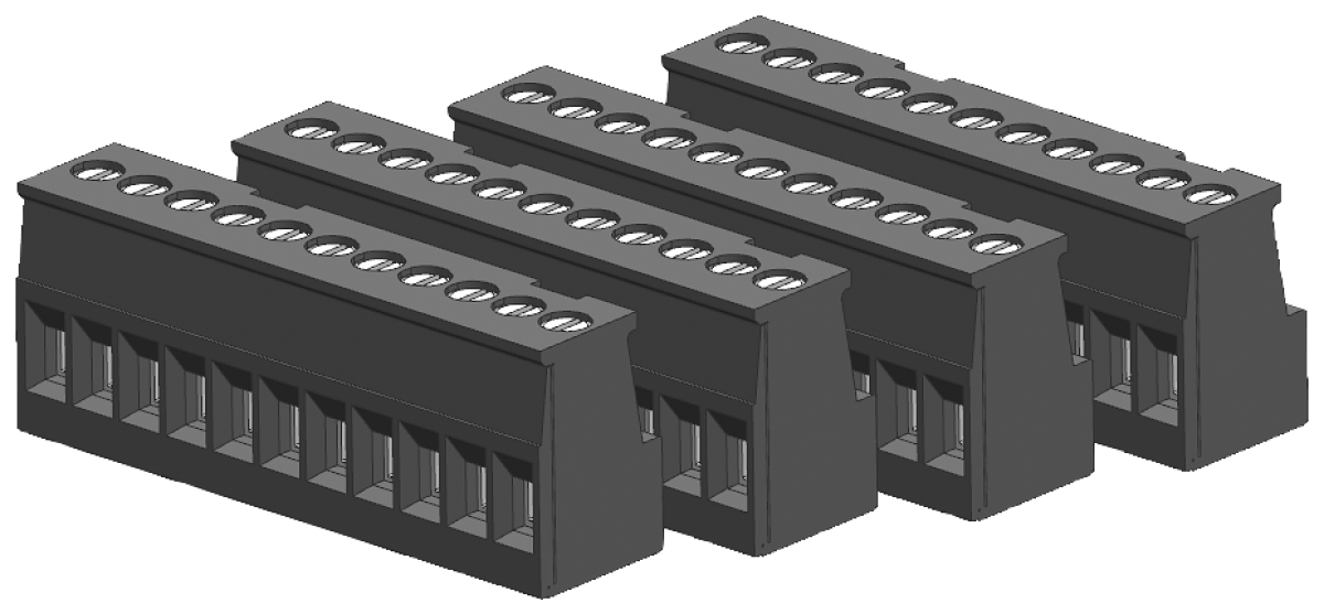 SIMATIC S7-1200 Tin-plated joint block 11 pins, keyed right, push-in PU 4