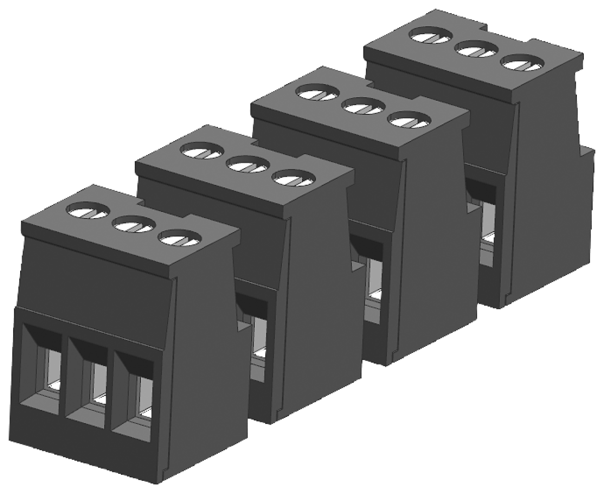 SIMATIC S7-1200 Gold-plated joint block 3 pins, push-in PU 4