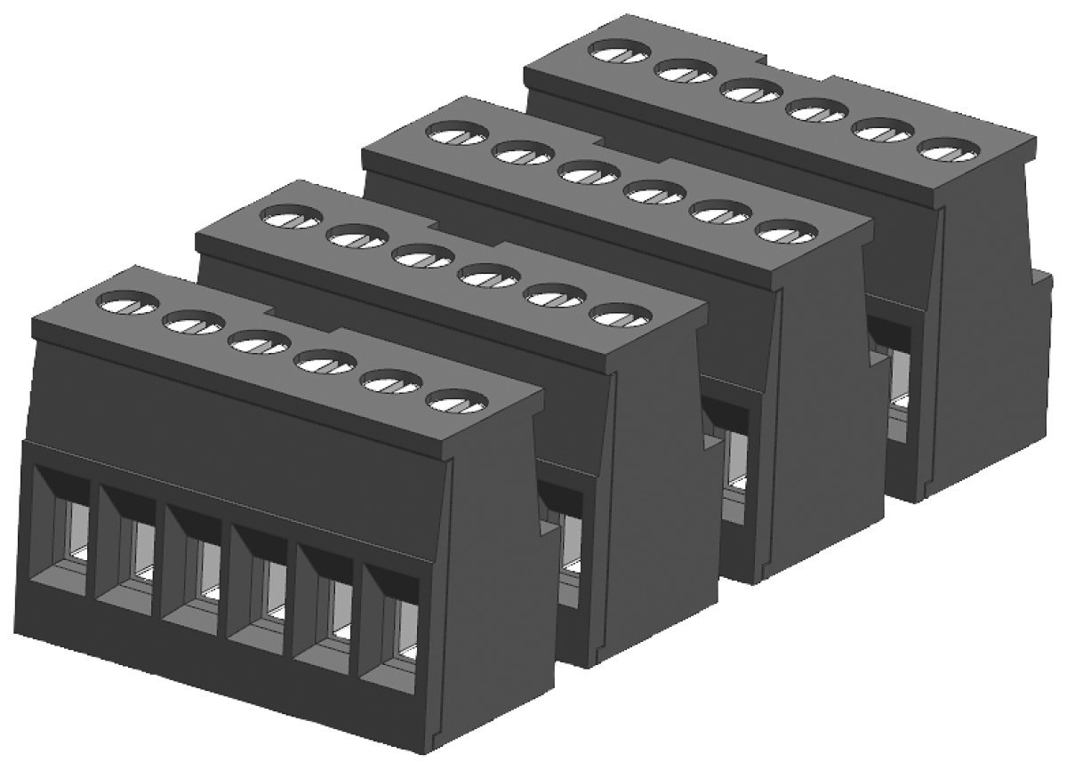 SIMATIC S7-1200 Gold-plated joint block 6 pins, screw For analog CPUs PU 4